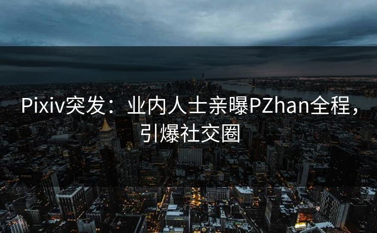 Pixiv突发：业内人士亲曝PZhan全程，引爆社交圈